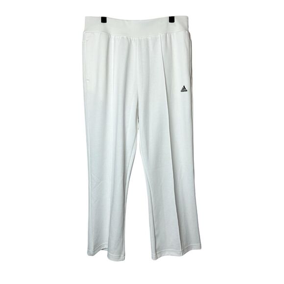 Adidas Women's Xpress Flare Wide Leg White Sweat Warm Up Pants Large NWT - Picture 7 of 8